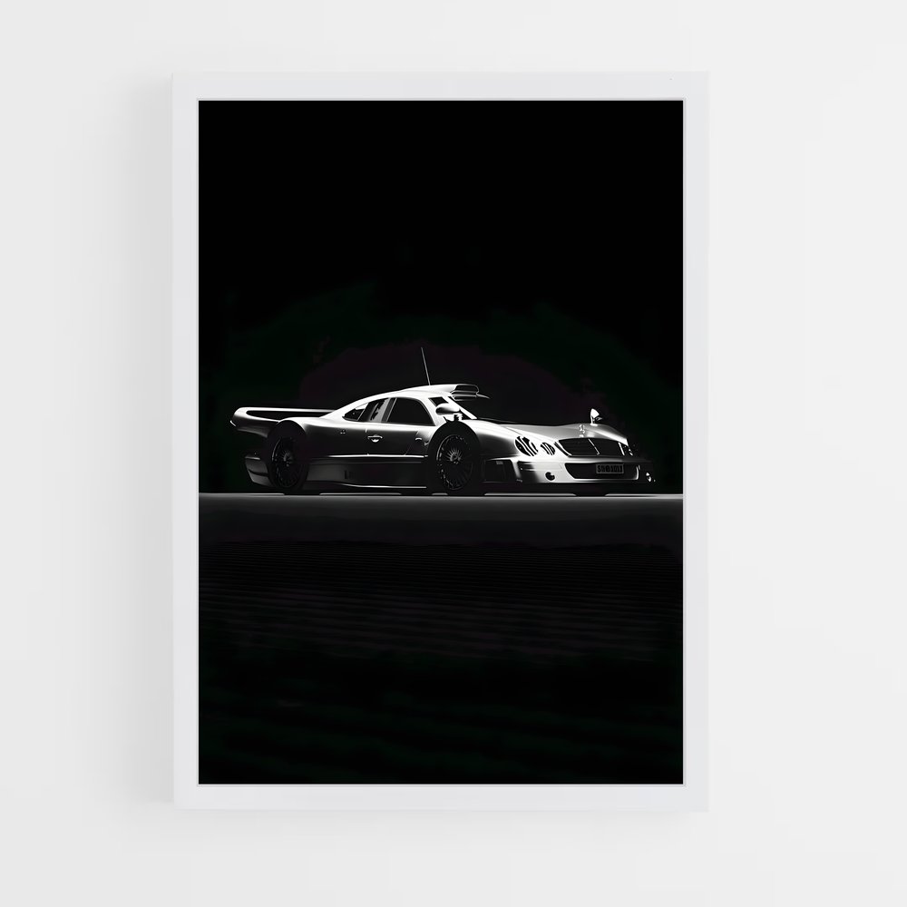 Poster Nocturne Mécanique – affiche Mercedes (vue 3)